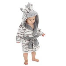 18C828: Baby Novelty Zebra Dressing Gown (0-6 Months)